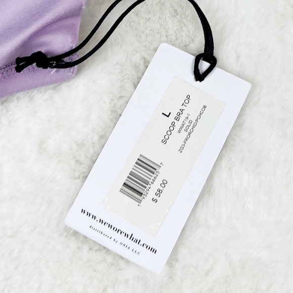 NWT WeWoreWhat Scoop Neck Cross Back Sports Bra - Picture 6 of 7